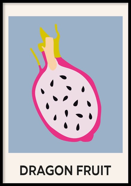 Poster Dragon fruit - Home poster - 30x40 cm - Exclusief lijst - WALLLL