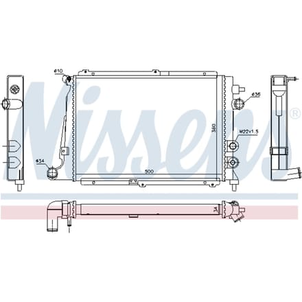 Radiator, motorkoeling NISSENS 63057