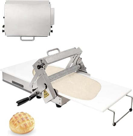 Deegroller Machine - Tafelmodel Uitroller - Bakken Thuis - Opvouwbaar Ontwerp - 11 Dikte-Opties - Zilver