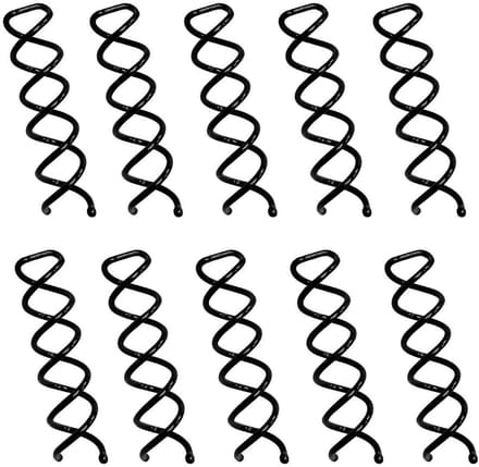 Dailygoods - 20 stuks haarspelden met spiraalbinding - Zwart