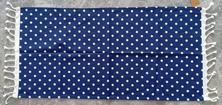 Hamam doek Medium d.blauw m witte stippen 45 x 90cm