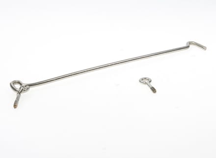 Windhaak rvs/A2 met schroefoog 300mm