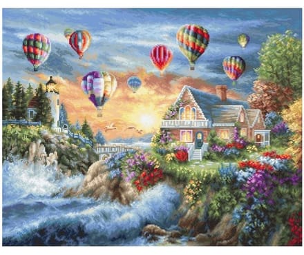 Luca-S Balloons over Sunset Cove borduren (pakket) B614