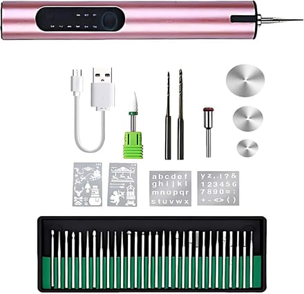 Mini graveerpen - Elektrisch gereedschap - Hobby projecten - USB snel opladen - 30 bits - Roségoud