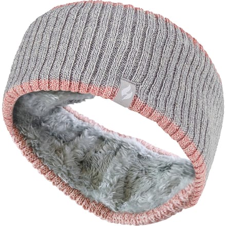 Dames fleece gevoerde thermo oorwarmer hoofdband - Geribbelde Wolk Grijs