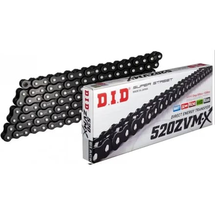 Motorfiets rolketting D.I.D 520Zvm-X(Bk&Bk) X 114 Mail. Zj