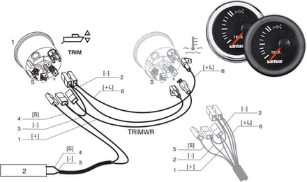 VETUS TRIMWR Aansluitkabel voor Trimmeter
