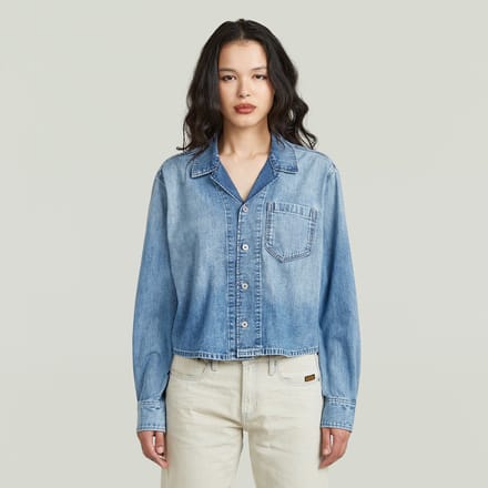 G-Star - Resort Boxy Relaxed Shirt l\s wmn - Dames - Overhemd