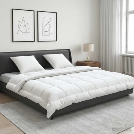 vidaXL - Dekbed - en - Kussen - Set - 3 - st - 200x220 - cm - Zomer - 200 - GSM - Wol - Wit