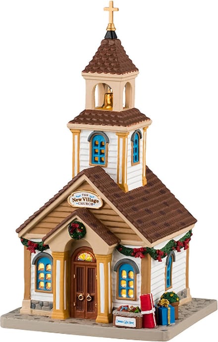 Lemax - 'The New Village Church' - Verlicht gebouw