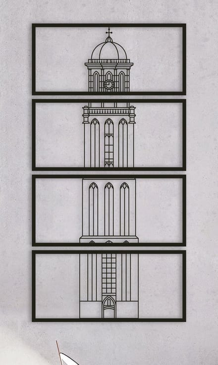Wanddecoratie | Peperbus Zwolle - L (50x95cm)