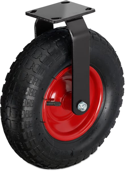 Bokwiel - vaste uitvoering - 3.50-4 - zwart/rood