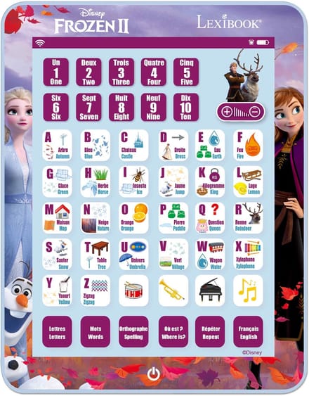 Tablette Éducative bilingue La Reine des Neiges en français et en anglais