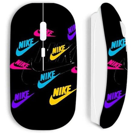 Souris - Nike - Sans Fil - Blanc - Logo Noir - Nano clé USB wifi