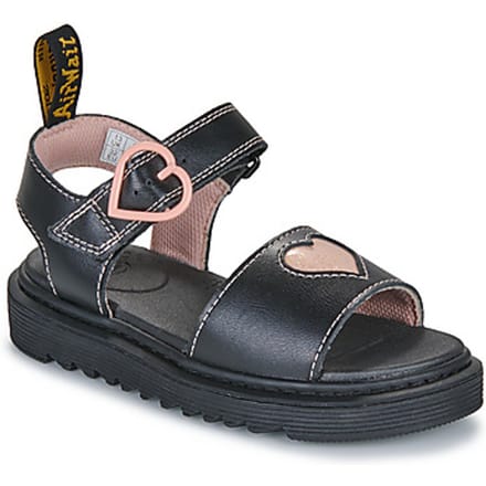 Dr. Martens  Platte sandalen Marlowe Hearts J Black+Powder Pink