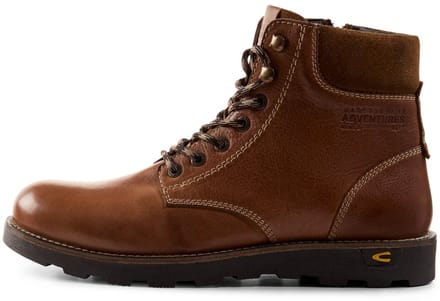 camel active Veterlaars van echt nappaleer - Maat menswear-41 - Bruin