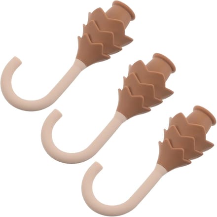 Deurstopper Kinderen - Vingerbescherming Deur - Veiligheid Thuis - Zachte Siliconen - 3 Stuks - Koffie