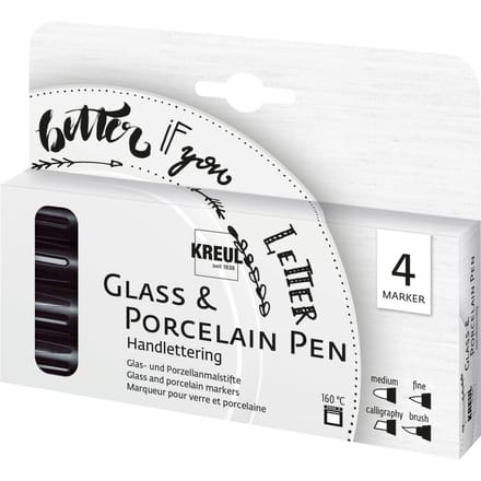 Kreul porseleinstiften handlettering set 4 stuks