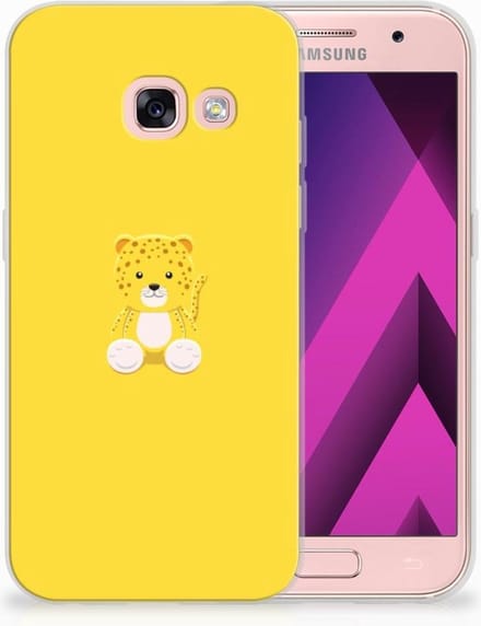 Samsung Galaxy A3 2017 Telefoonhoesje met Naam Baby Leopard