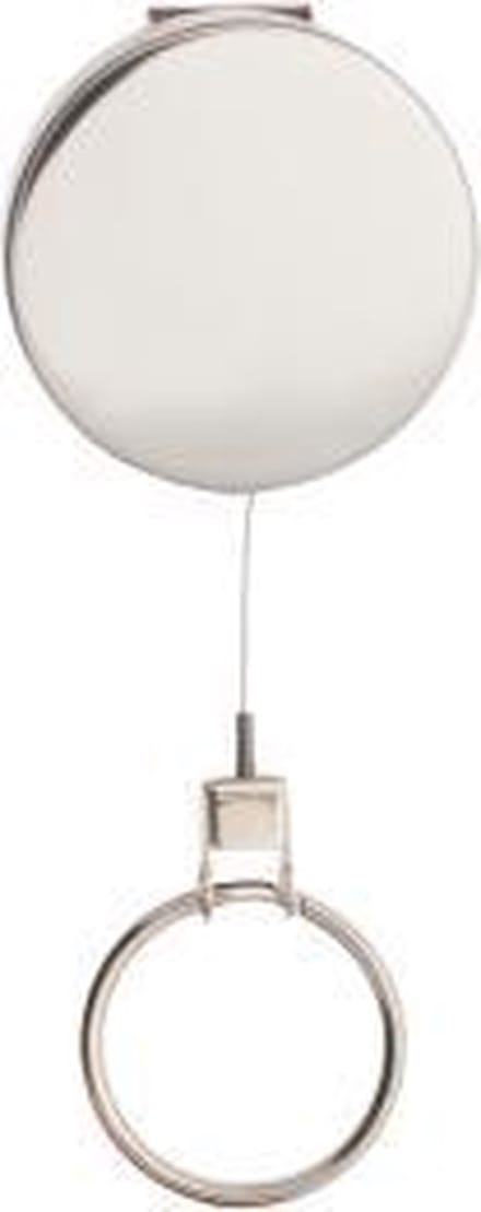 Zilveren metalen yoyo met kabel en sleutelring / Skipashouder
