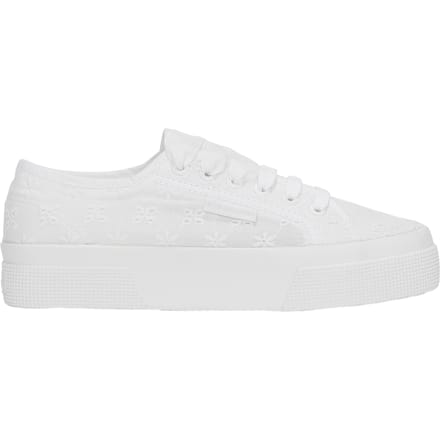 Superga Dames/Dames 2740 Sangallo Flower Trainers (Totaal Wit)