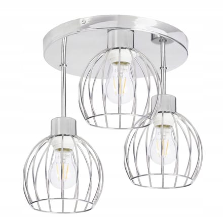 Hanglamp Loft Metaal Chroom E27 3 lichtpunten