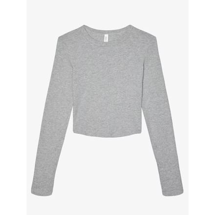 Bella+Canvas Women´s Micro Rib Long Sleeve Baby Tee BL1501 - Athletic Heather - M