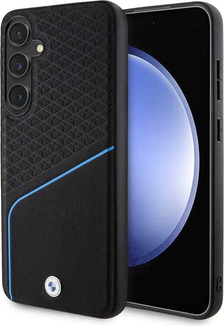 BMW BMHMS24M23RDCLK S24+ S926 black/black hardcase Signature Leather Textured & Line MagSafe