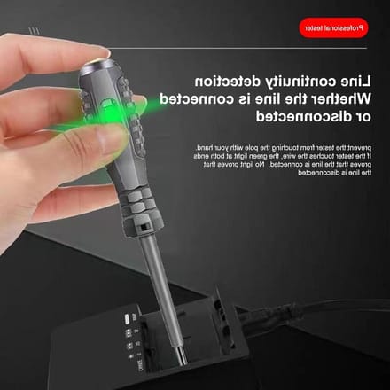 Spanningstester Schroevendraaier - Elektrische Tester - Veilig Klussen - Magnetische Punt - 24V-250V - Grijs