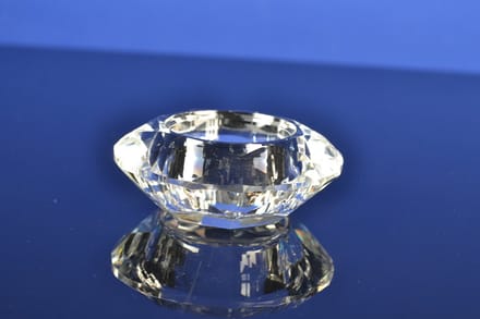 Luxe Kristallen Waxinelichthouder Diamond – Transparant Kristaldesign