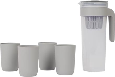 Kan met filter en 4 drinkbekers