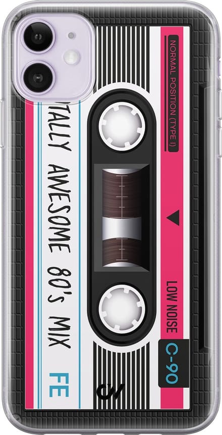 Hoesje geschikt voor Apple iPhone 11 - Cassette - - Zwart - Apple - Casevibes