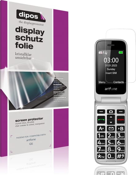 dipos – 4x Beschermfolie geschikt voor artfone G6 | Krasbestendige & heldere Screenprotector Ultra-Thin