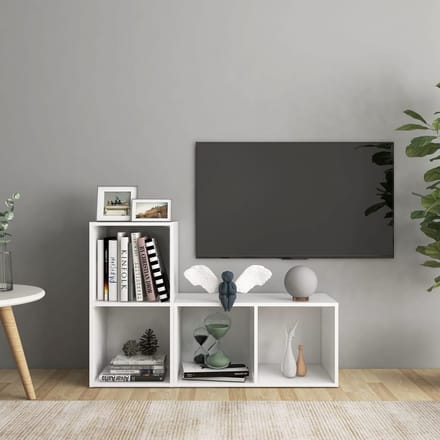 vidaXL - Tv-meubelen - 2 - st - 72x35x36,5 - cm - bewerkt - hout - wit
