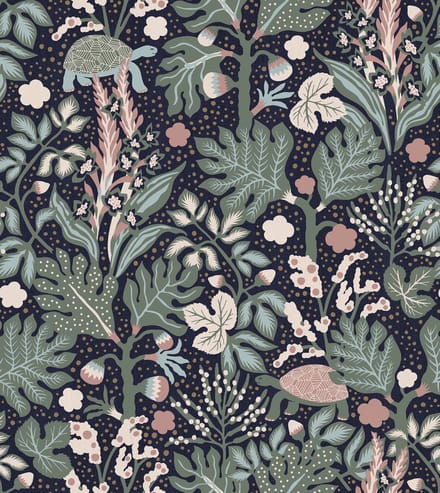 Boråstapeter Vliesbehang 2090 - Swedish Designers - Botanisch Blauw - 49cm x 10.05m