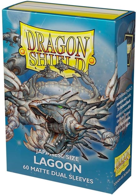 TCG Sleeves Matte Dual Dragon Shield - Lagoon (60 Sleeves) (Japanese Size) SLEEVES