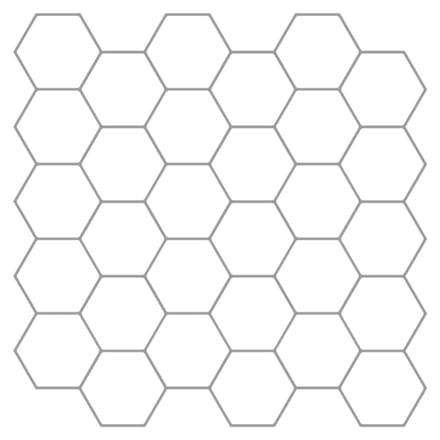 vidaXL - Hexagon - Tegel - 20 - st - Wit - Grijs - 30 - x - 30 - cm - Polyurethaan - en - PET