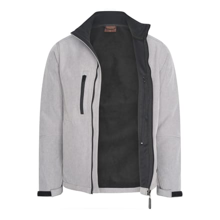 Cappuccino Italia - Heren Outdoorjas Softshell Zip Jacket - Grijs - Maat M