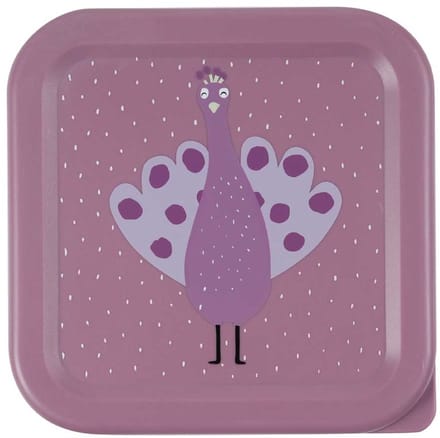 Trixie Set van 3 snackdozen - Mrs. Peacock -3-delige snackbox - Makkelijk te openen - Ideaal voor kinderen