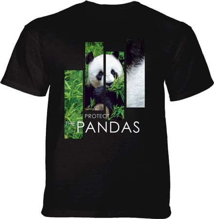 T-shirt Protect Giant Panda Split Portrait Black S