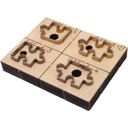 Découpe de cuir C46 Puzzle Design, base épaisse en acier à haute teneur en carbone, découpe facile du cuir beige