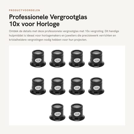 Dailygoods - Professionele Vergrootglas 10x voor Horloge Reparatie