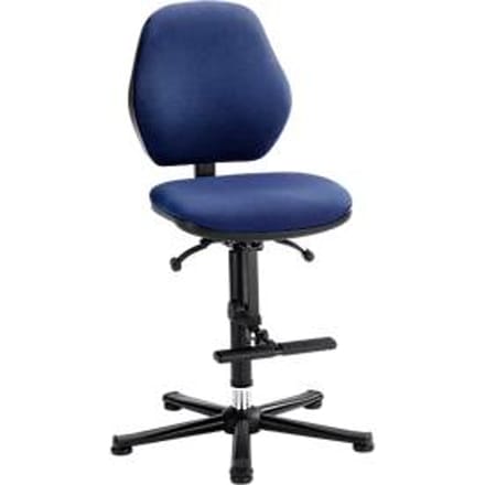 Labostoel LEANOS 9131, stoffen bekleding, Duotec blauw
