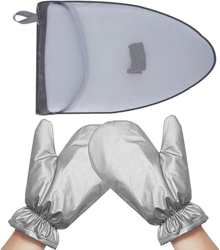 Stoom Handschoen - Strijk Hulp - Kleding Stomen - Hittebestendig Ontwerp - 22.5 x 17 cm - Grijs
