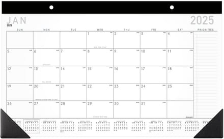 Bureaukalender 2025 - Maandelijkse Planning met Compact Formaat - 45,7 x 28 cm