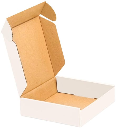 Witte Gegolfde Verzenddozen 50 Stuks, Klein 10x10x2.5 cm