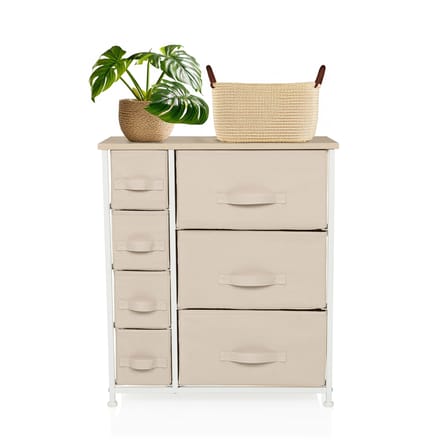 Kast FOLDRESS B 63x30x73cm 7 vakken beige hjh LIVING