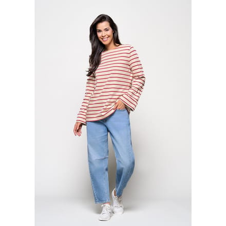 Caroline Tensen Chester Streep Top Ecru / Roze