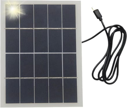 Zonnepaneel Oplader - Draagbare Energie - Buiten Opladen - Hoge Conversie - 15 Watt - Wit