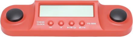 Digitale Schaakklok - Bordspeltimer - Wedstrijd Training - Draagbaar LCD Display - 27x8x4cm - Rood